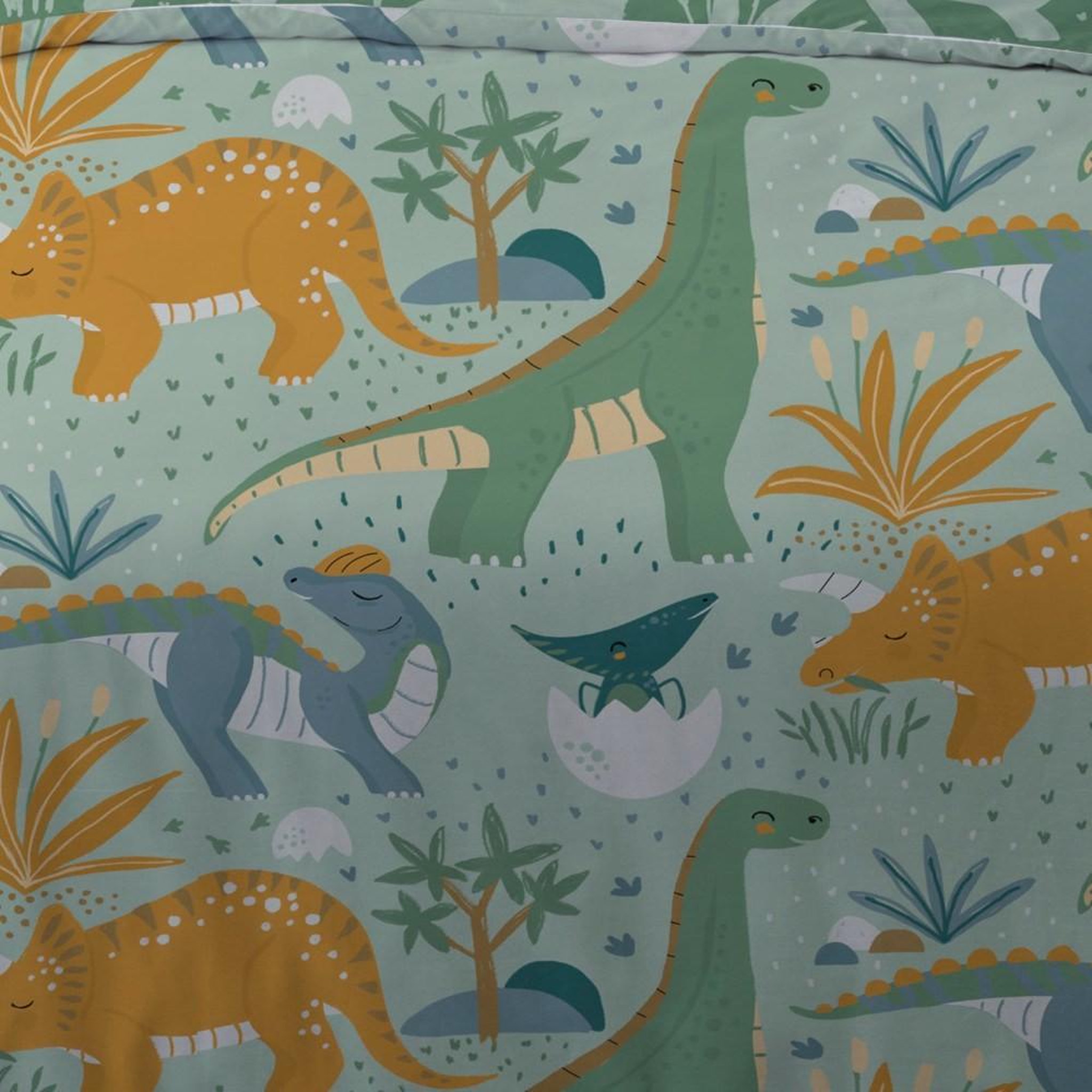 Voir la diapositive 3 : Dourev Housse de couette 140x200 Petite dino + 1 taie
