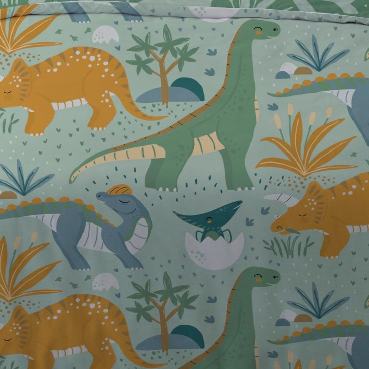 Dourev Housse de couette 140x200 Petite dino + 1 taie