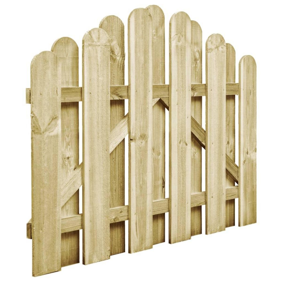VIDAXL Portail de jardin bois de pin impregne 100x75 cm