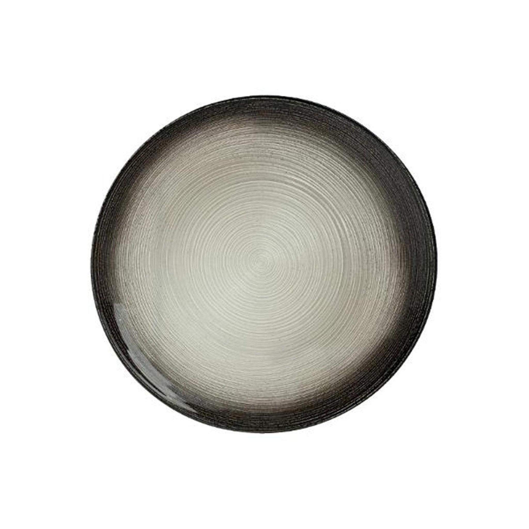 SECRET DE GOURMET Lot de 6 assiettes à dessert  jem  21cm noir & argent