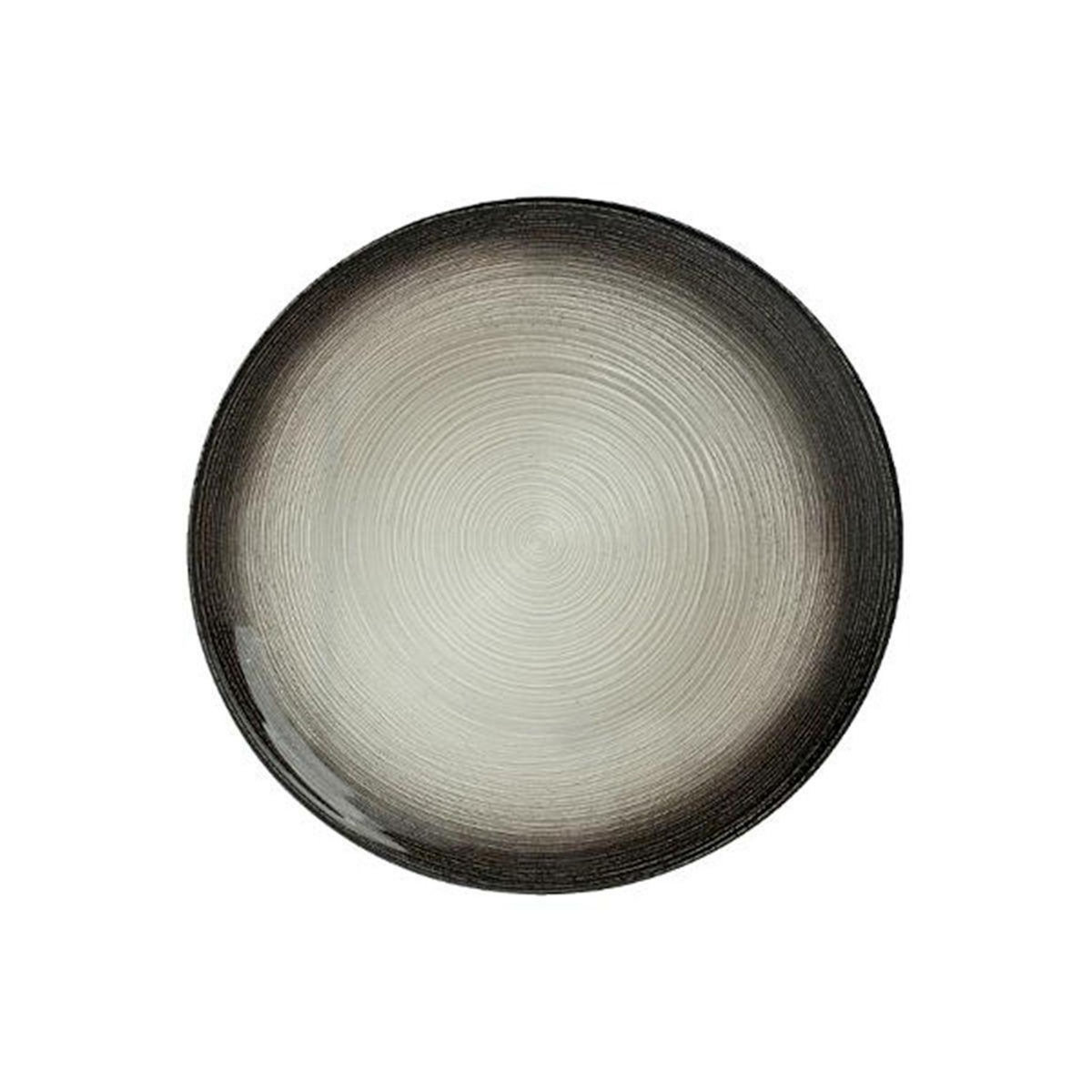 SECRET DE GOURMET Lot de 6 Assiettes à Dessert  Jem  21cm Noir & Argent