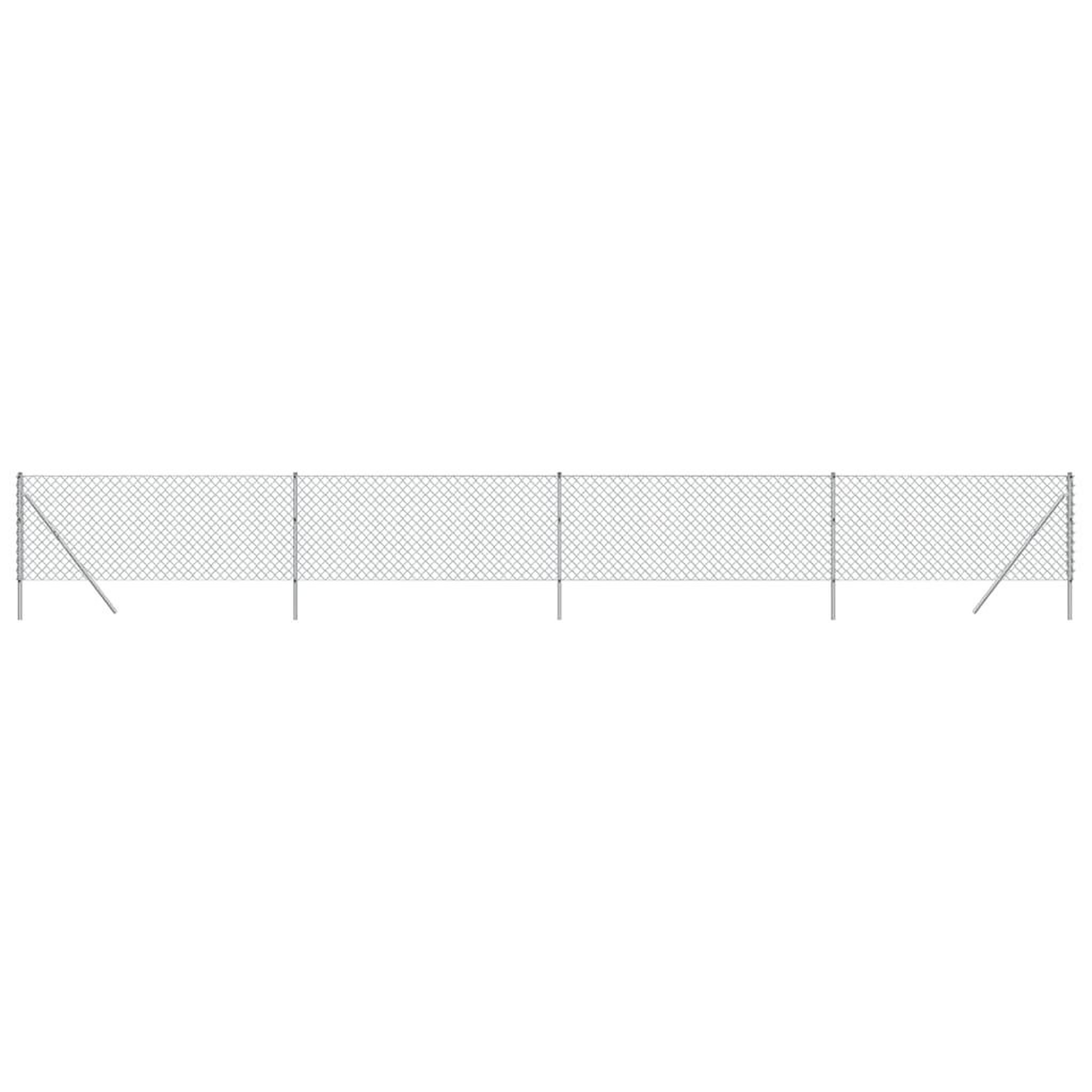 Voir la diapositive 2 : VIDAXL Cloture a mailles losangees argente 1x10 m