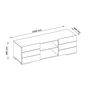 Voir la diapositive 3 : BEST MOBILIER Maze - meuble tv - effet bois gris - 160 cm - style contemporain