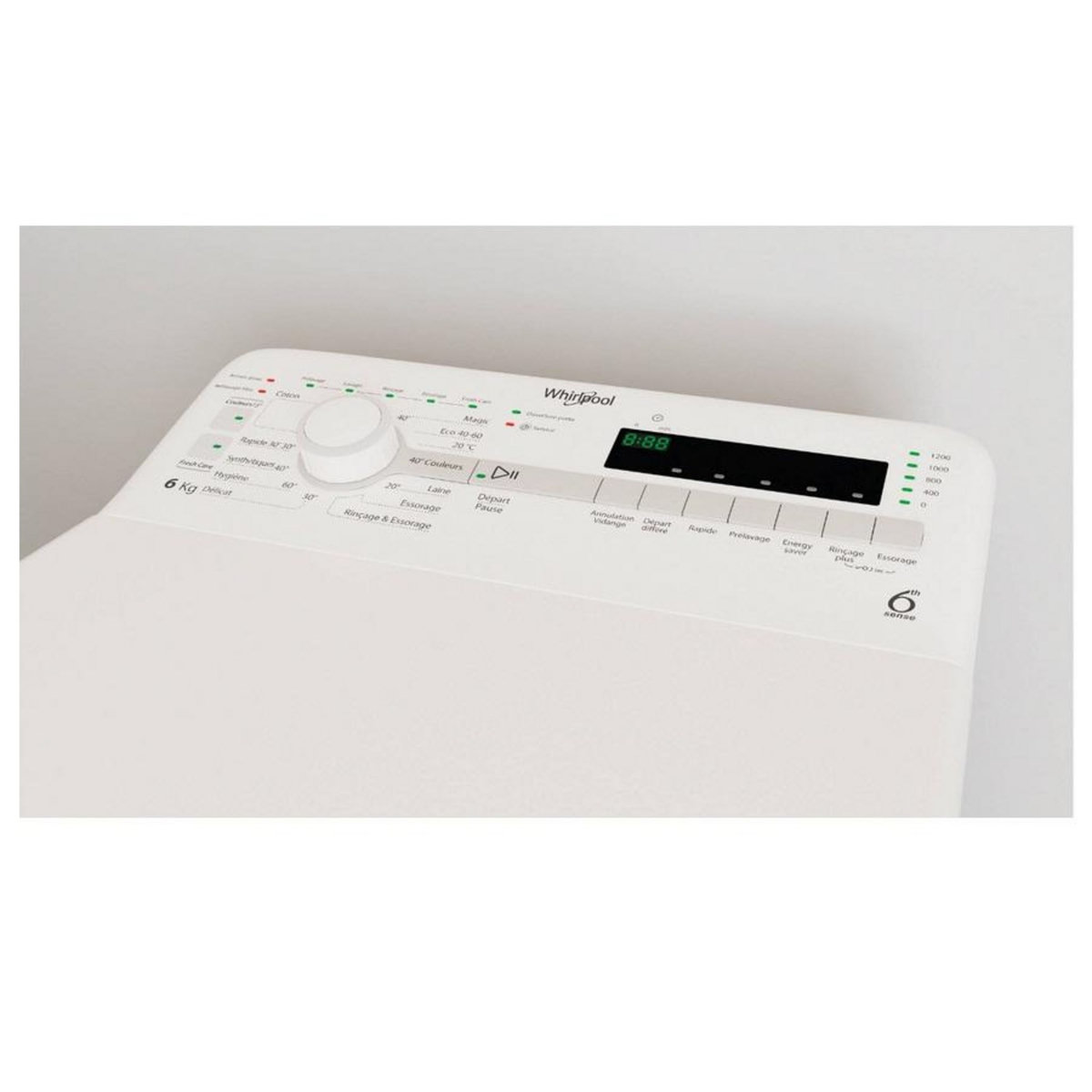 Whirlpool Lave-linge top 6kg 1200 tours/min - TDLR6242SFR/N