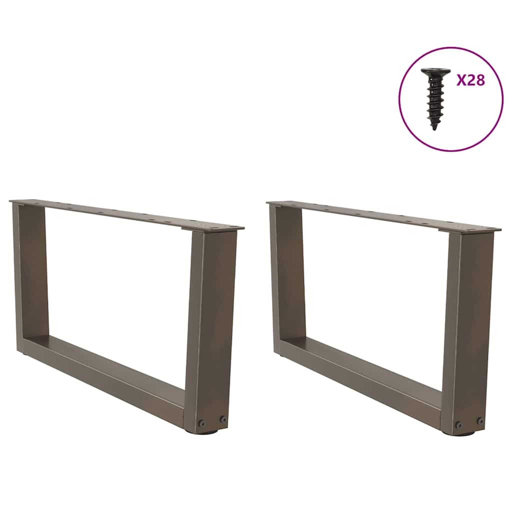 Voir la diapositive 3 : VIDAXL Pieds de table a manger forme V 2 pcs acier naturel acier