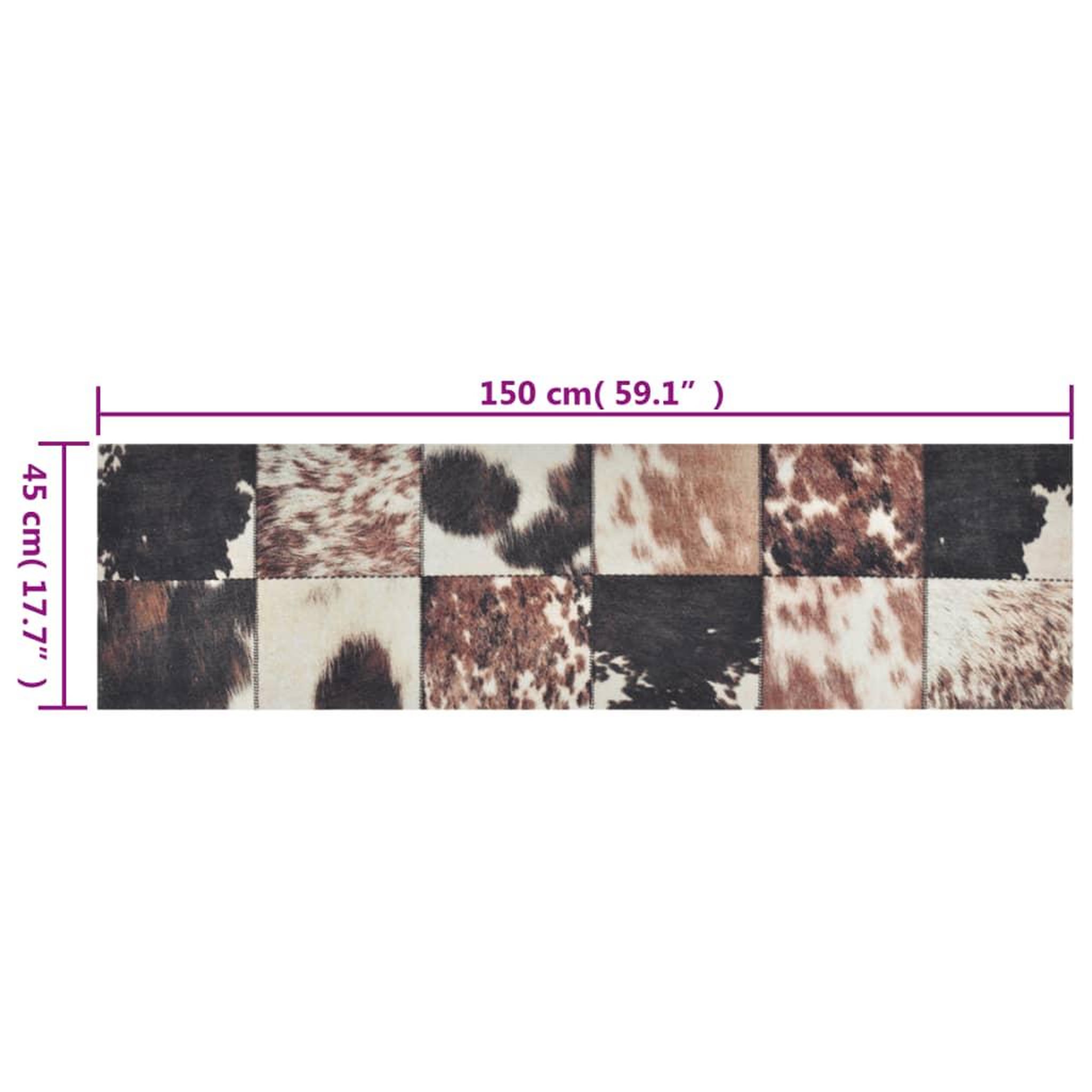 Voir la diapositive 6 : VIDAXL Tapis de cuisine lavable impression peau d'animal 45x150 cm