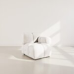 LISA DESIGN Grace - module d'assise droit en velours texturé. Coloris disponibles : Orange, Beige, Vert, Gris, Bleu, Violet