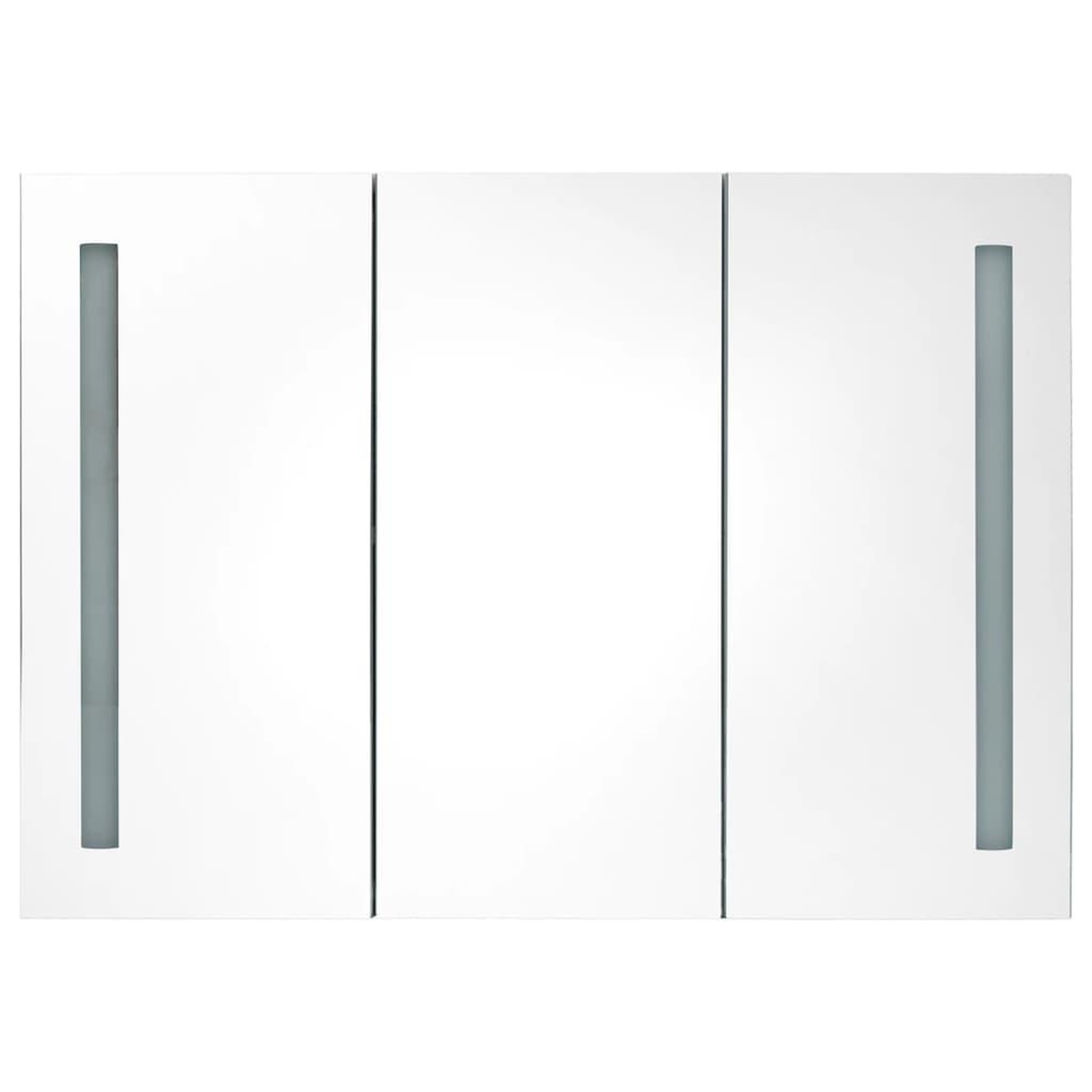 Voir la diapositive 5 : VIDAXL Armoire de salle de bain a miroir LED 89x14x62 cm Gris brillant