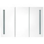 Voir la diapositive 5 : VIDAXL Armoire de salle de bain a miroir LED 89x14x62 cm Gris brillant