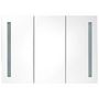 Voir la diapositive 5 : VIDAXL Armoire de salle de bain a miroir LED 89x14x62 cm Gris brillant