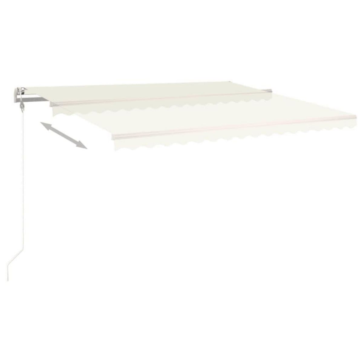 VIDAXL Auvent retractable automatique 450x300 cm Creme