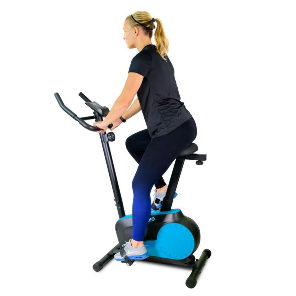 SPARRAW Vélo d'appartement TEMPO Roue d'inertie 3kg - 8 niveaux de résistance, Capteurs Pouls, Ecran d'entraînement, Réglable