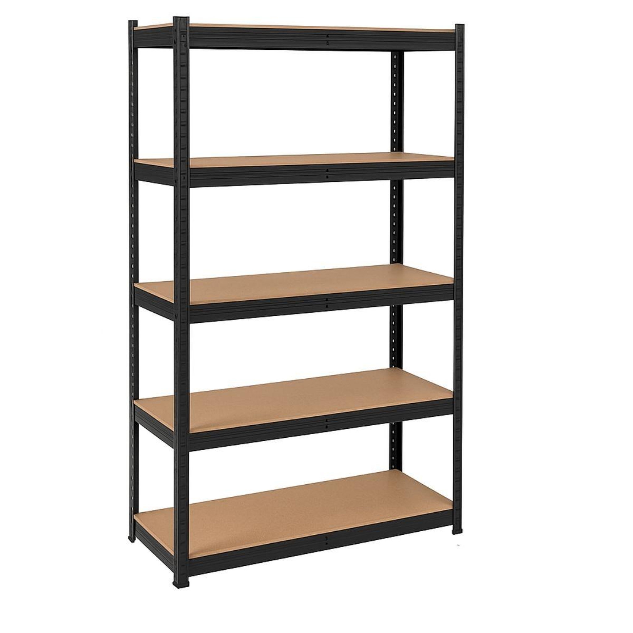 INTEC Etagère de rangement noire 90 x 60 x h180cm - rayonnage métal haute qualité 5 plateaux charges lourdes 1500kg intec