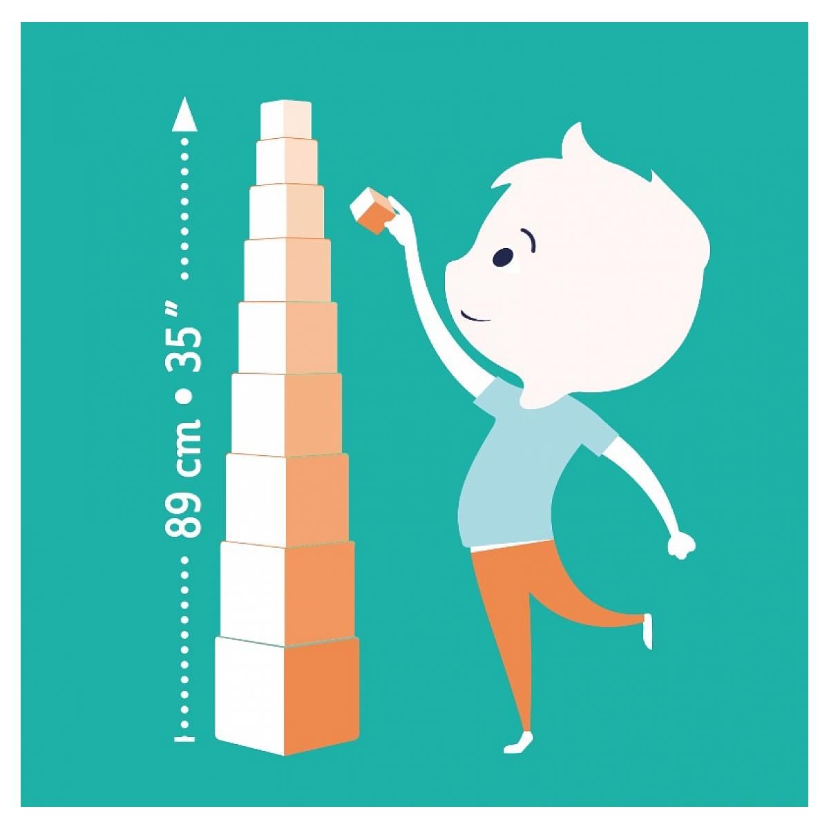 Djeco Cubes à empiler arc en ciel