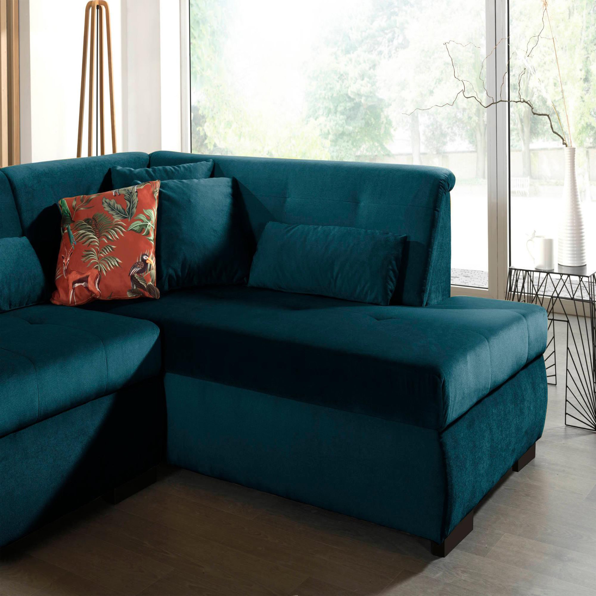 Voir la diapositive 4 : LISA DESIGN Vermont - canapé panoramique d'angle droit - 7 places - xxl - en velours