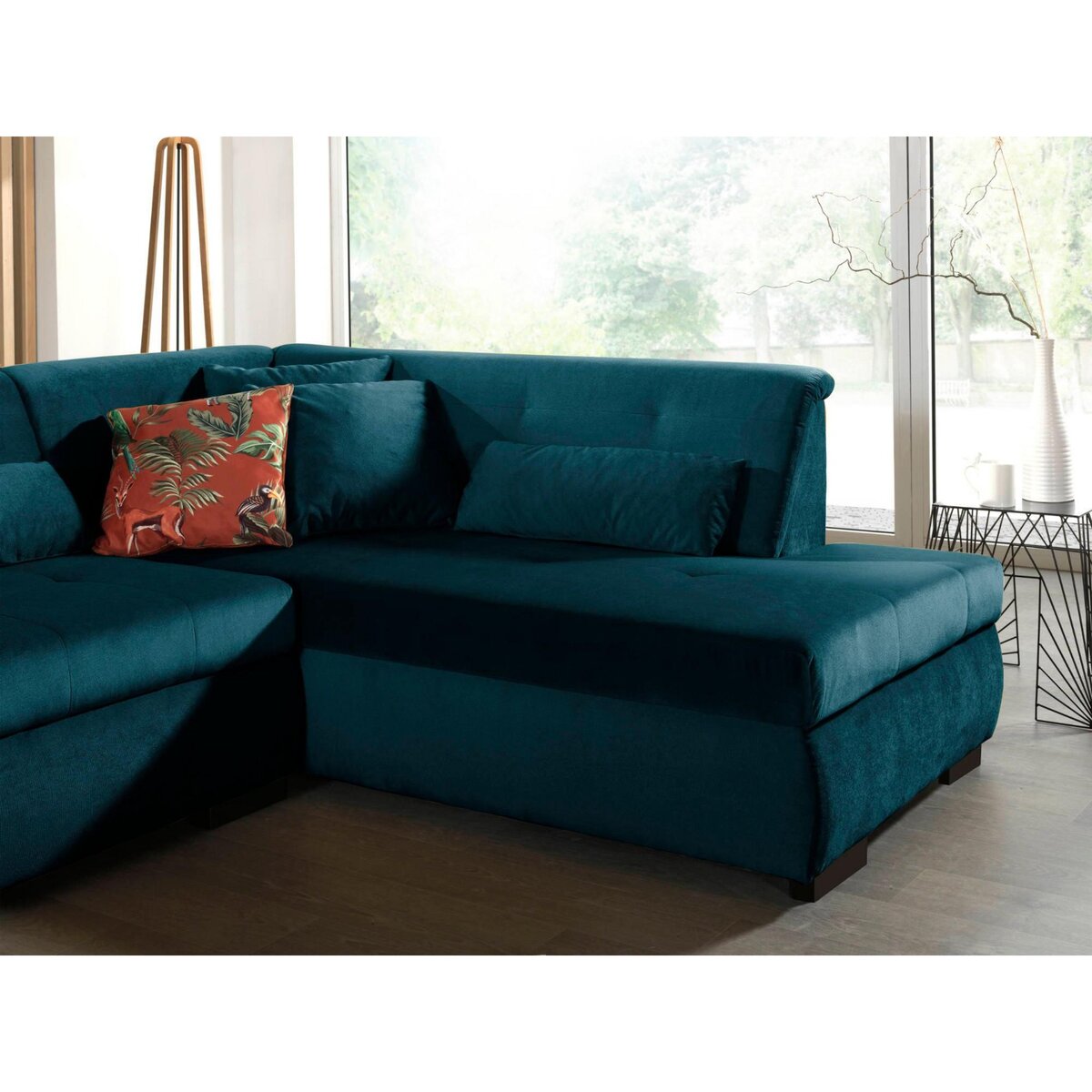 LISA DESIGN Vermont - canapé panoramique d'angle droit - 7 places - xxl - en velours