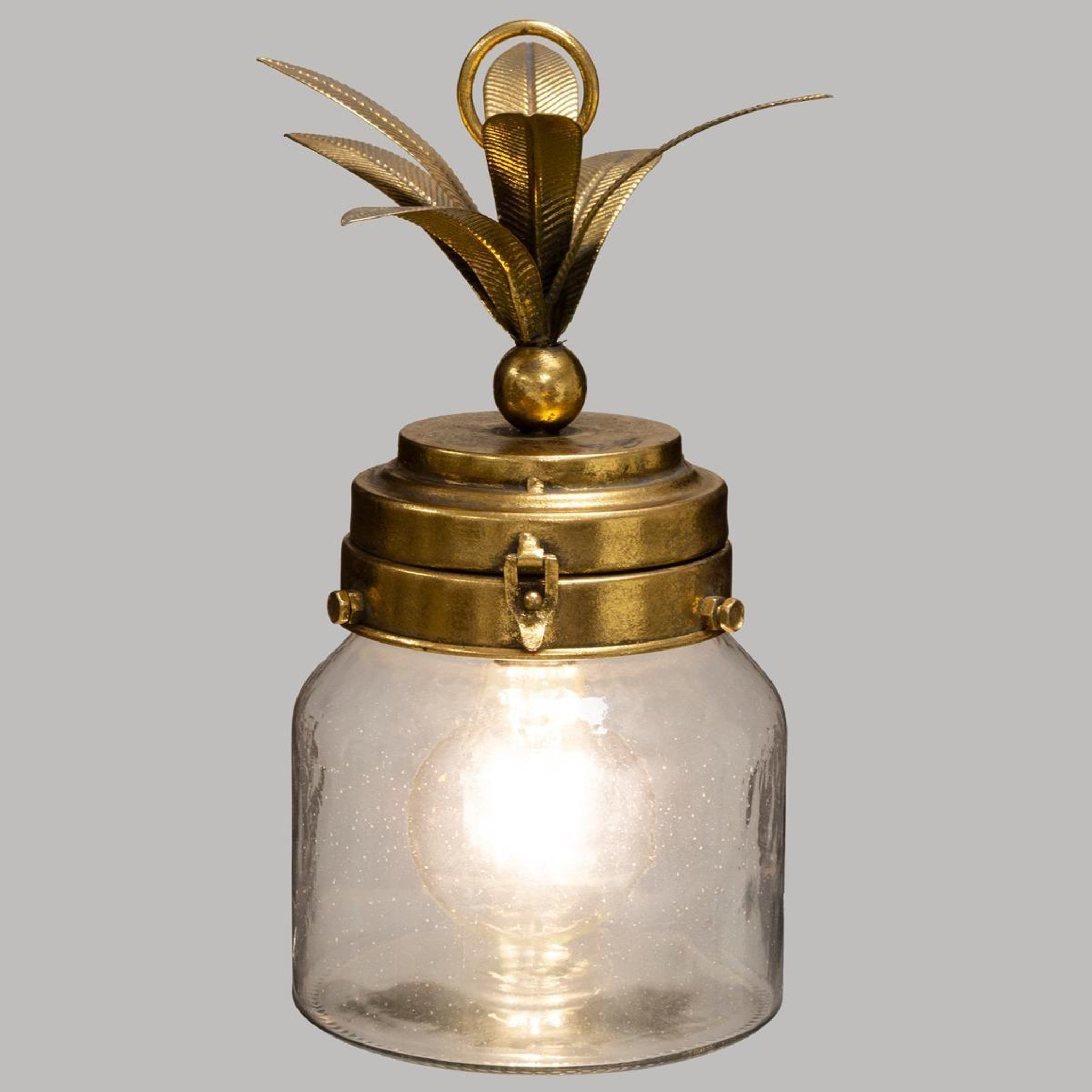 Voir la diapositive 4 : ATMOSPHERA Lampe à poser led  ananas  33cm or