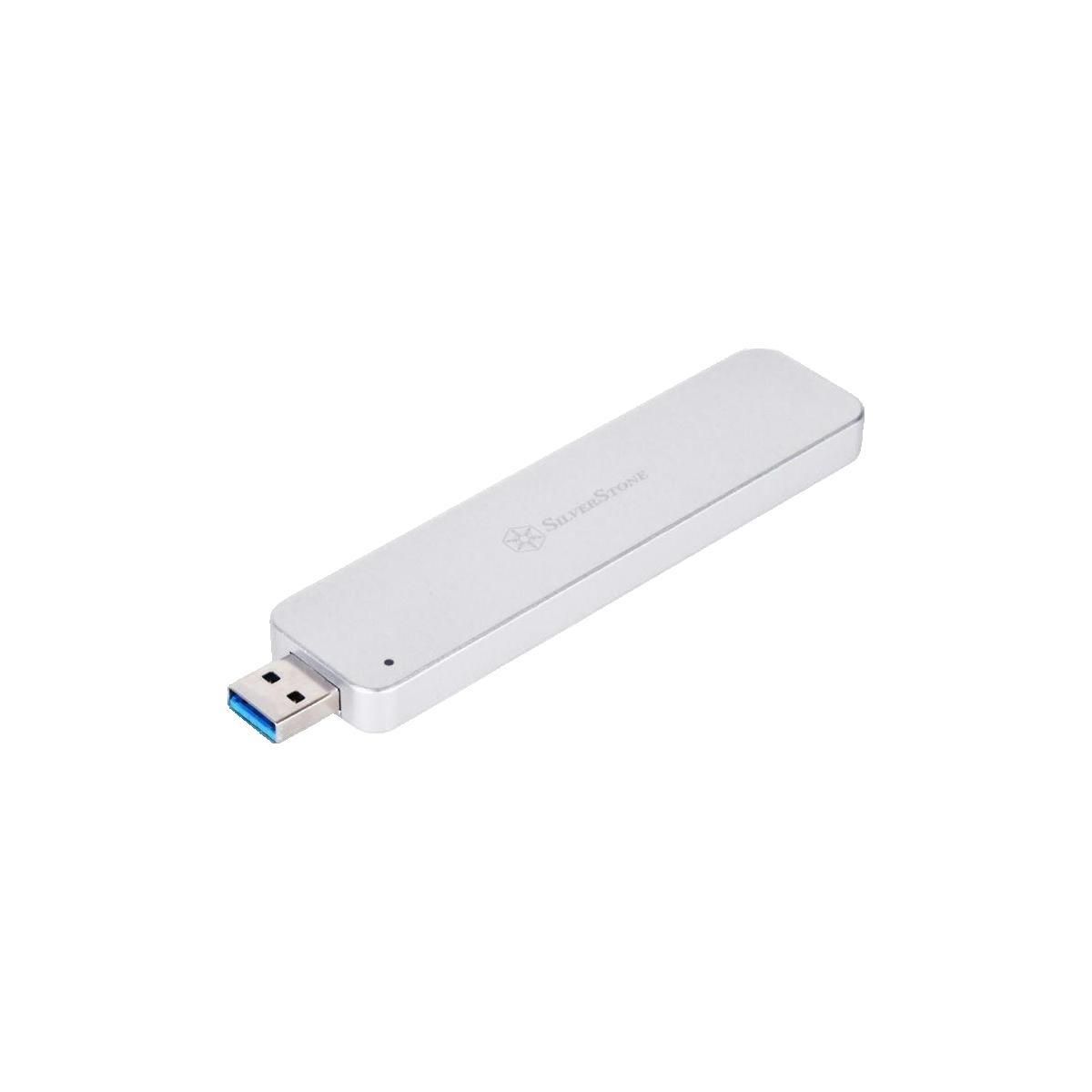 Silverstone Boîtier externe SilverStone MS09 pour SSD M.2 USB 3.1 Gen 2 Argent