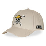CAPSLAB Casquette Baseball premium One Piece Skull. Coloris disponibles : Beige