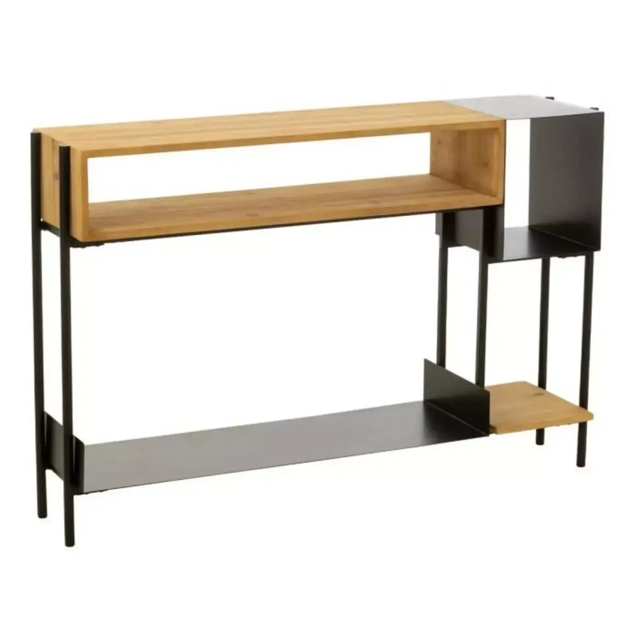 Voir la diapositive 1 : Paris Prix Console en Bois  Tina  120cm Noir & Naturel