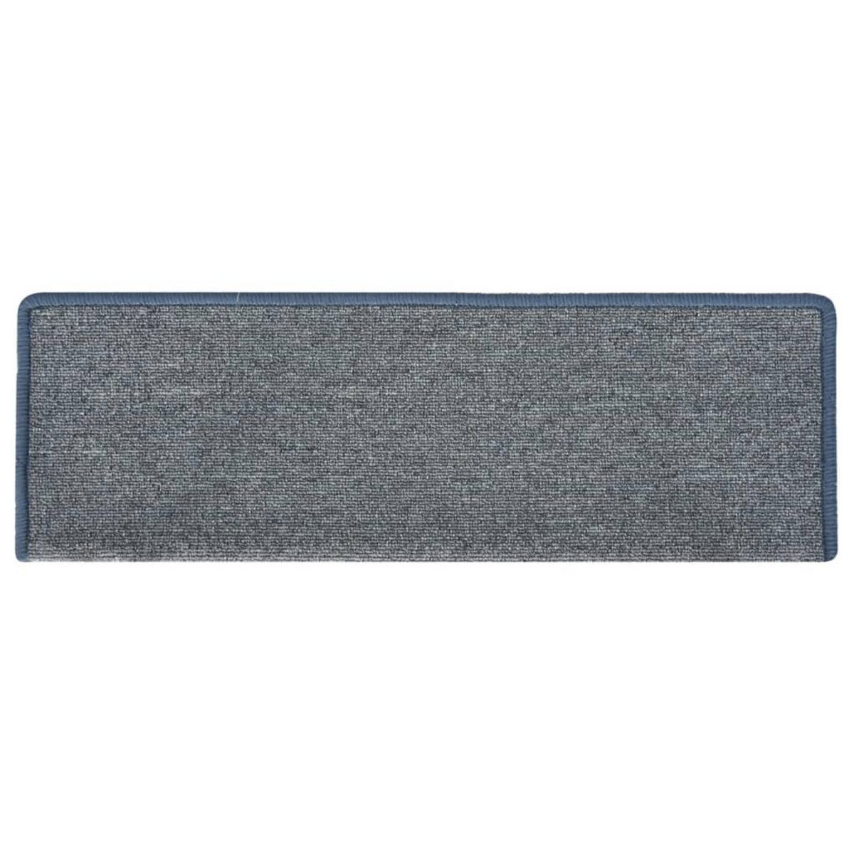 VIDAXL Tapis d'escalier 15 pcs 65x21x4 cm Violet et bleu