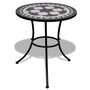 Voir la diapositive 1 : VIDAXL Table de bistro Noir et blanc 60 cm Mosaïque