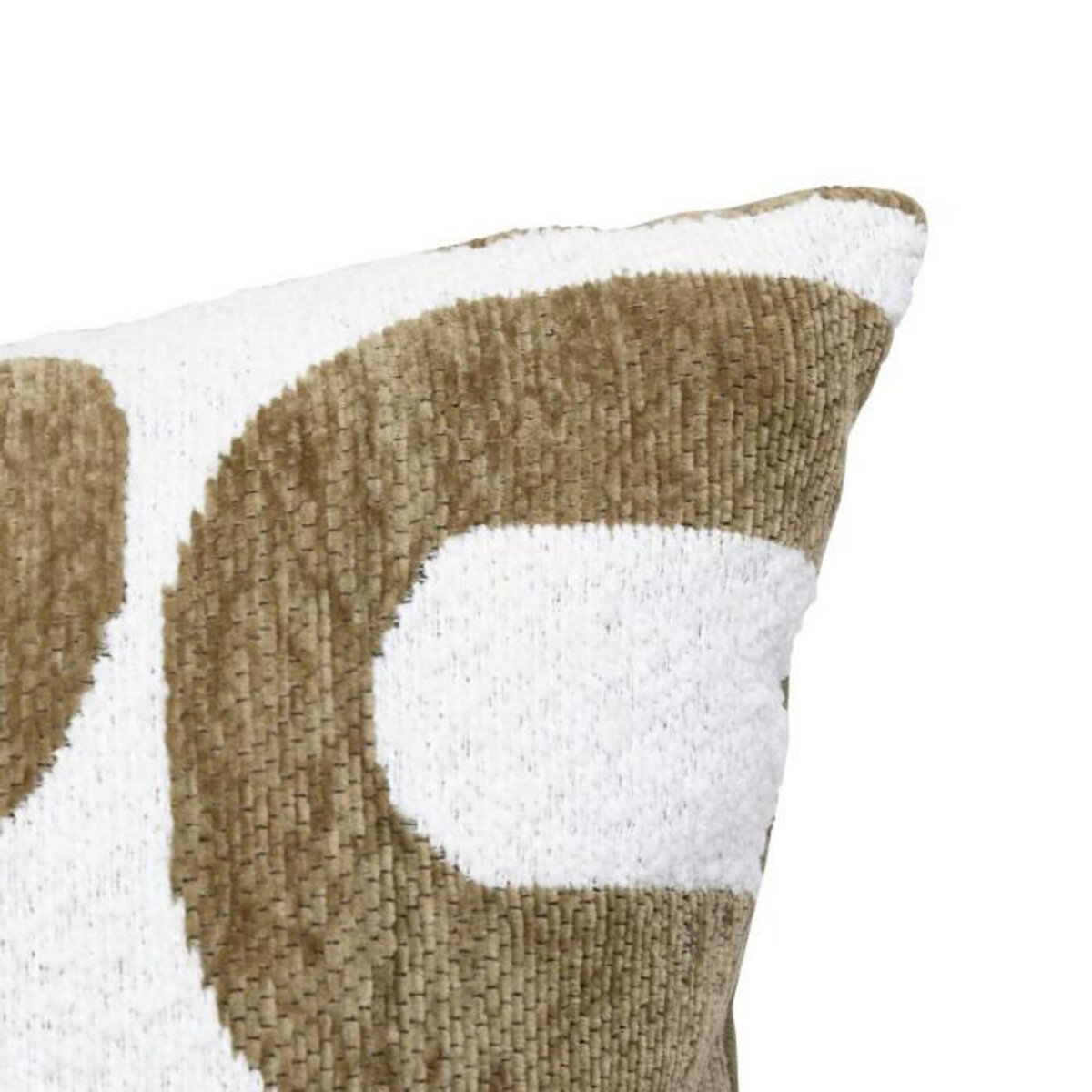 ATMOSPHERA Coussin Déco Chenille  Safina  40x40cm Kaki