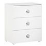 Voir la diapositive 2 : BABY PRICE Commode à langer 3 tiroirs NEW BASIC Boutons Etoile Gris