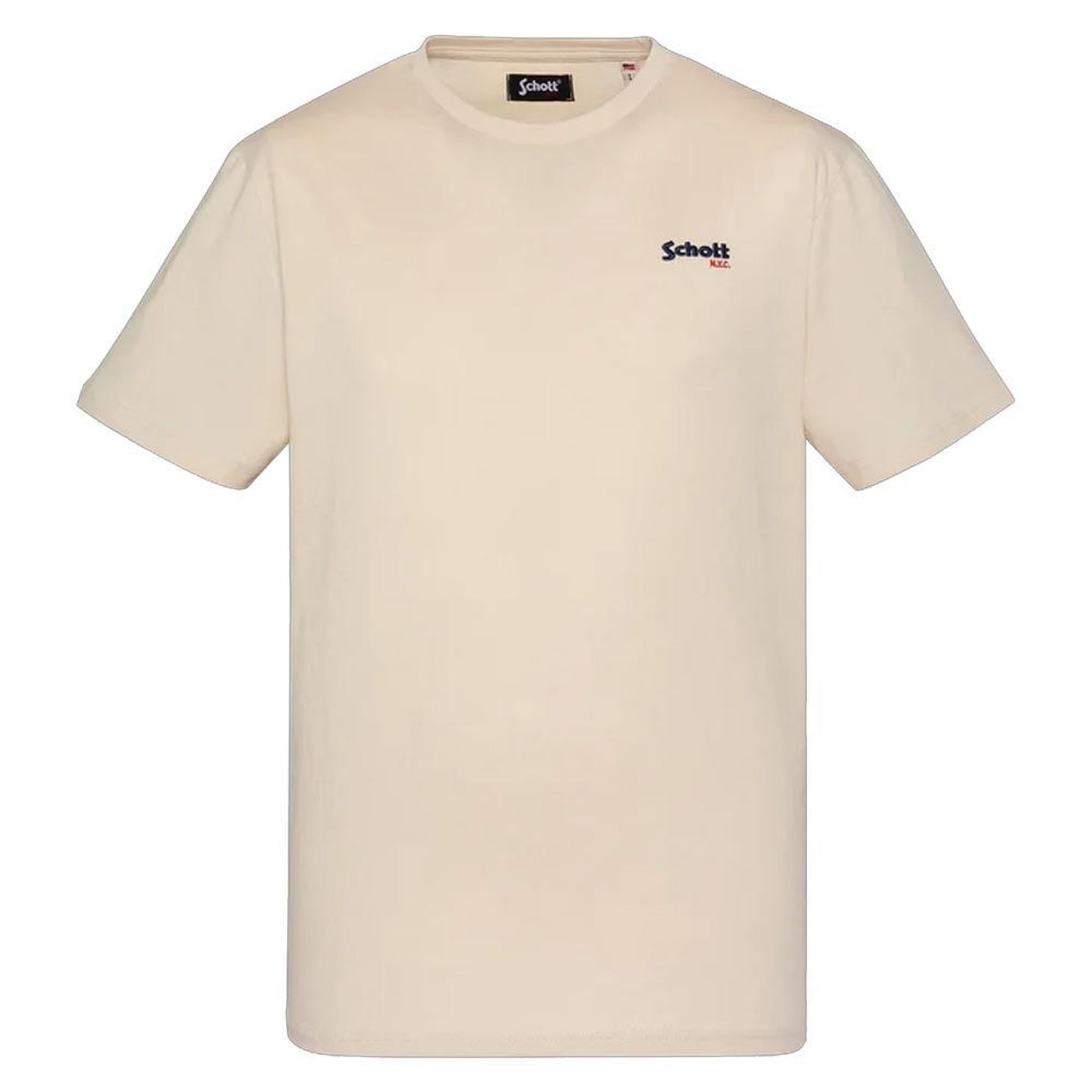 Schott T-shirt Beige Homme Schott EMB. Coloris disponibles : Beige