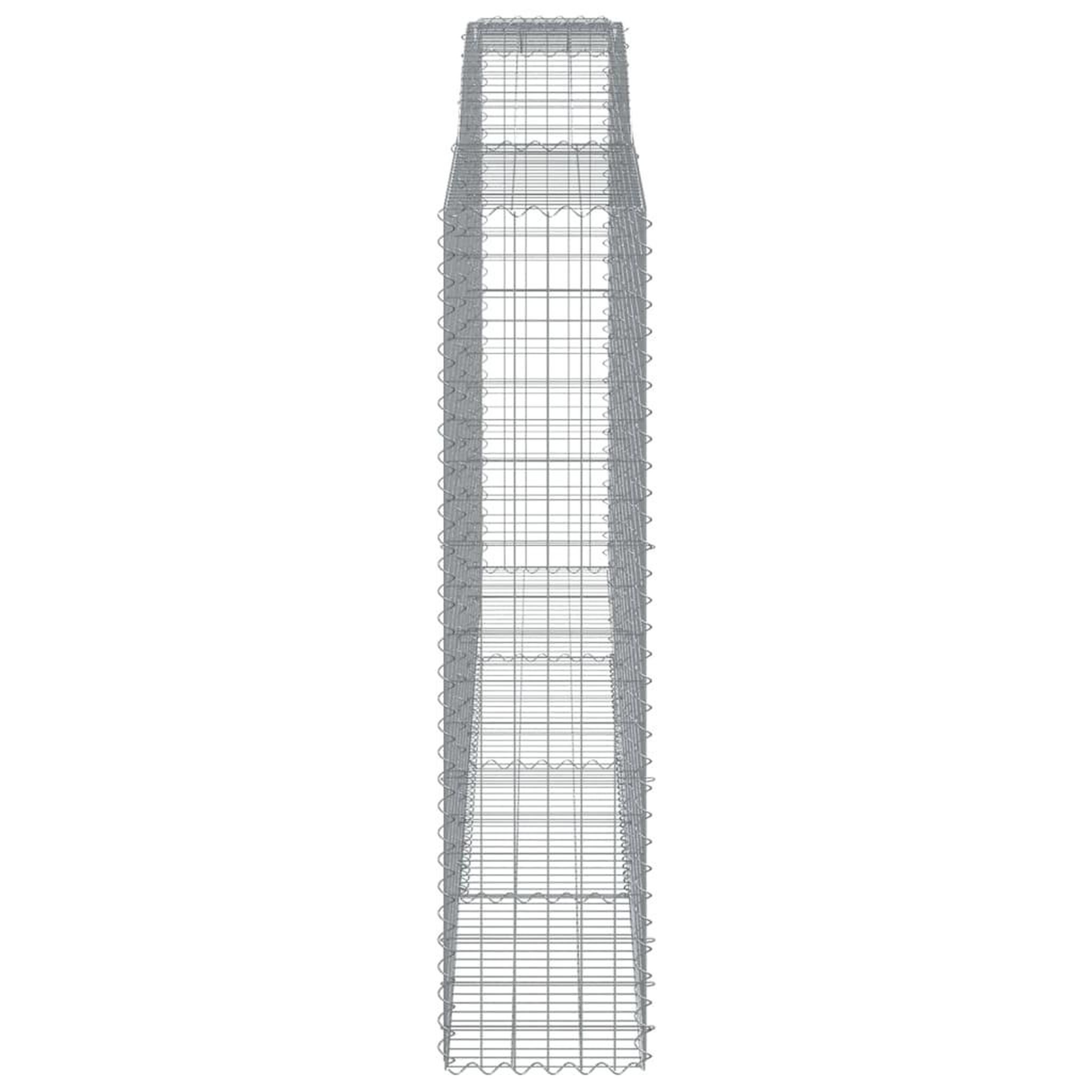 Voir la diapositive 5 : VIDAXL Paniers a gabions arques 10 pcs 400x50x200/220 cm Fer galvanise