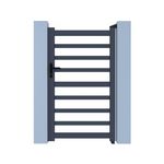 Habitat et Jardin Portillon aluminium ajouré  Marius  - 100 x 140 cm  - Gris