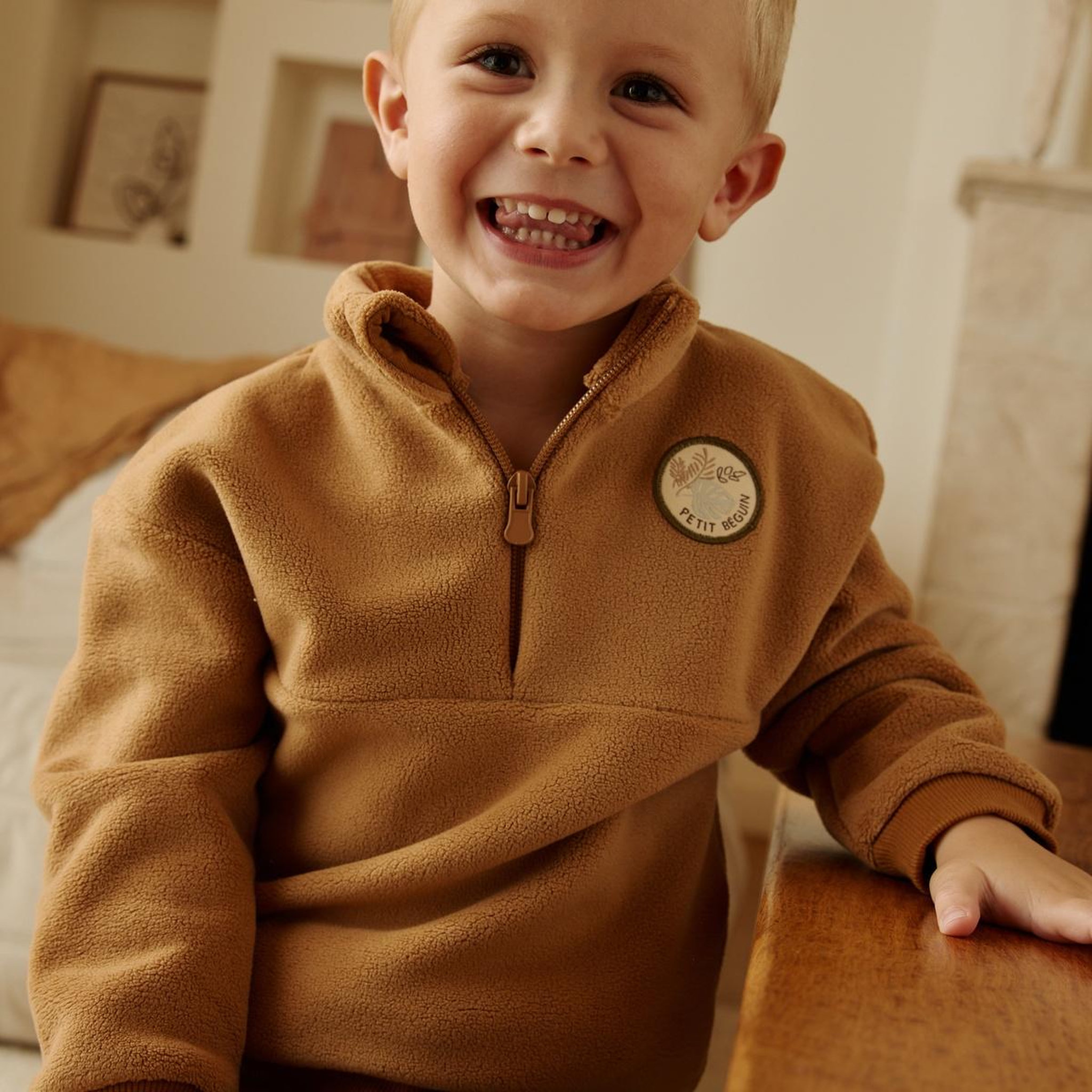 Voir la diapositive 6 : PETIT BEGUIN Ensemble bébé sweat en polaire et pantalon en molleton Ubatuba