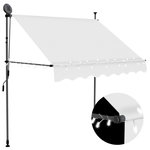 VIDAXL Auvent manuel retractable avec LED 100 cm Creme