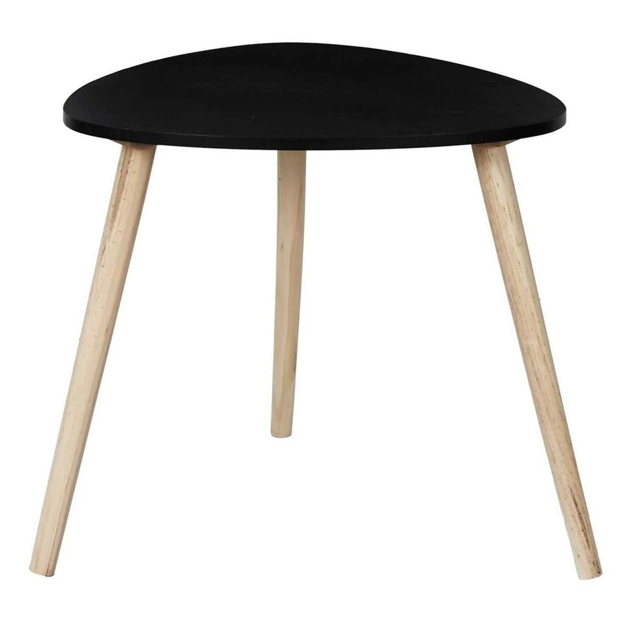 The Home Deco Factory Table d'appoint scandinave  shelly  48cm noir & naturel