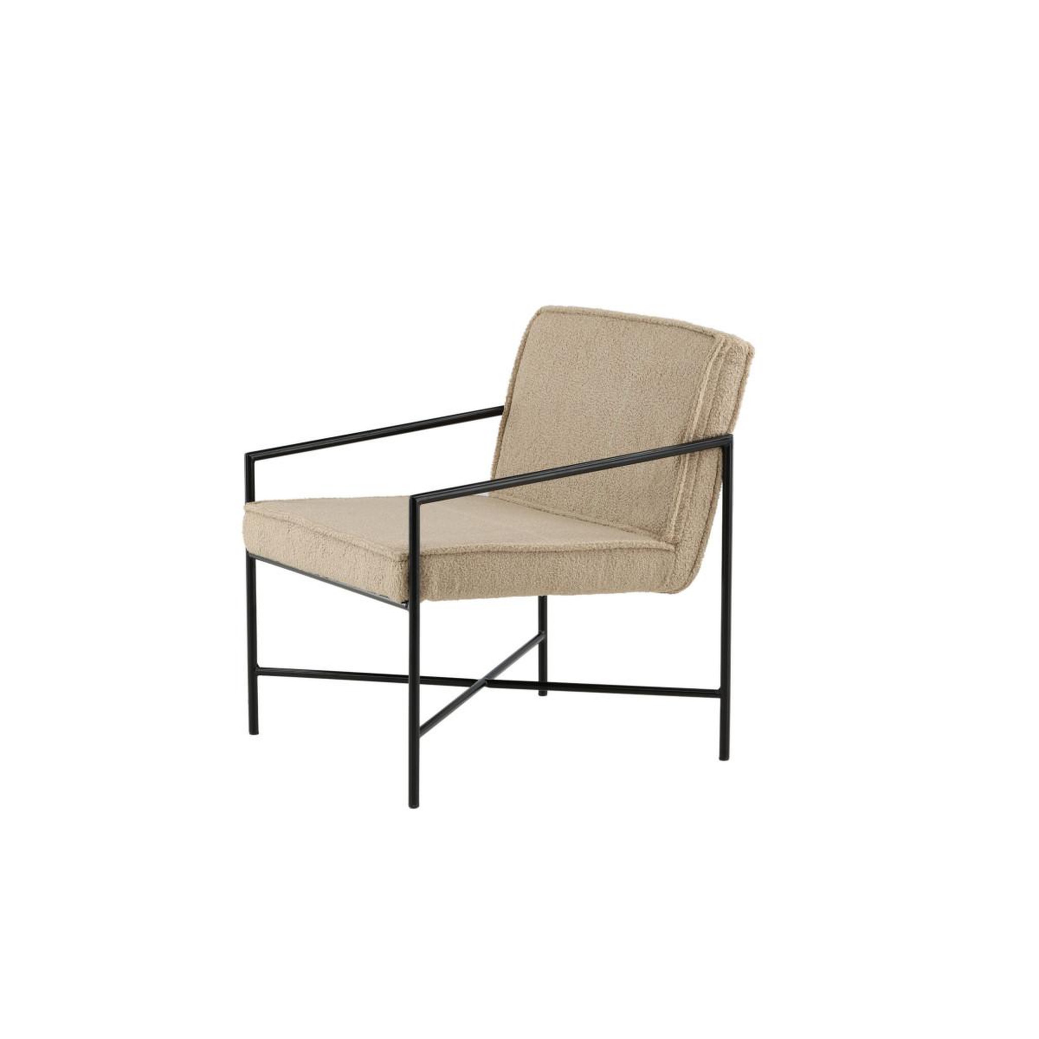 Voir la diapositive 4 : Paris Prix Fauteuil design bouclette  rakel  78cm beige