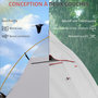 Voir la diapositive 4 : OUTSUNNY Tente de camping 1-2 pers. double toit étanche 2000 mm sac de transport gris