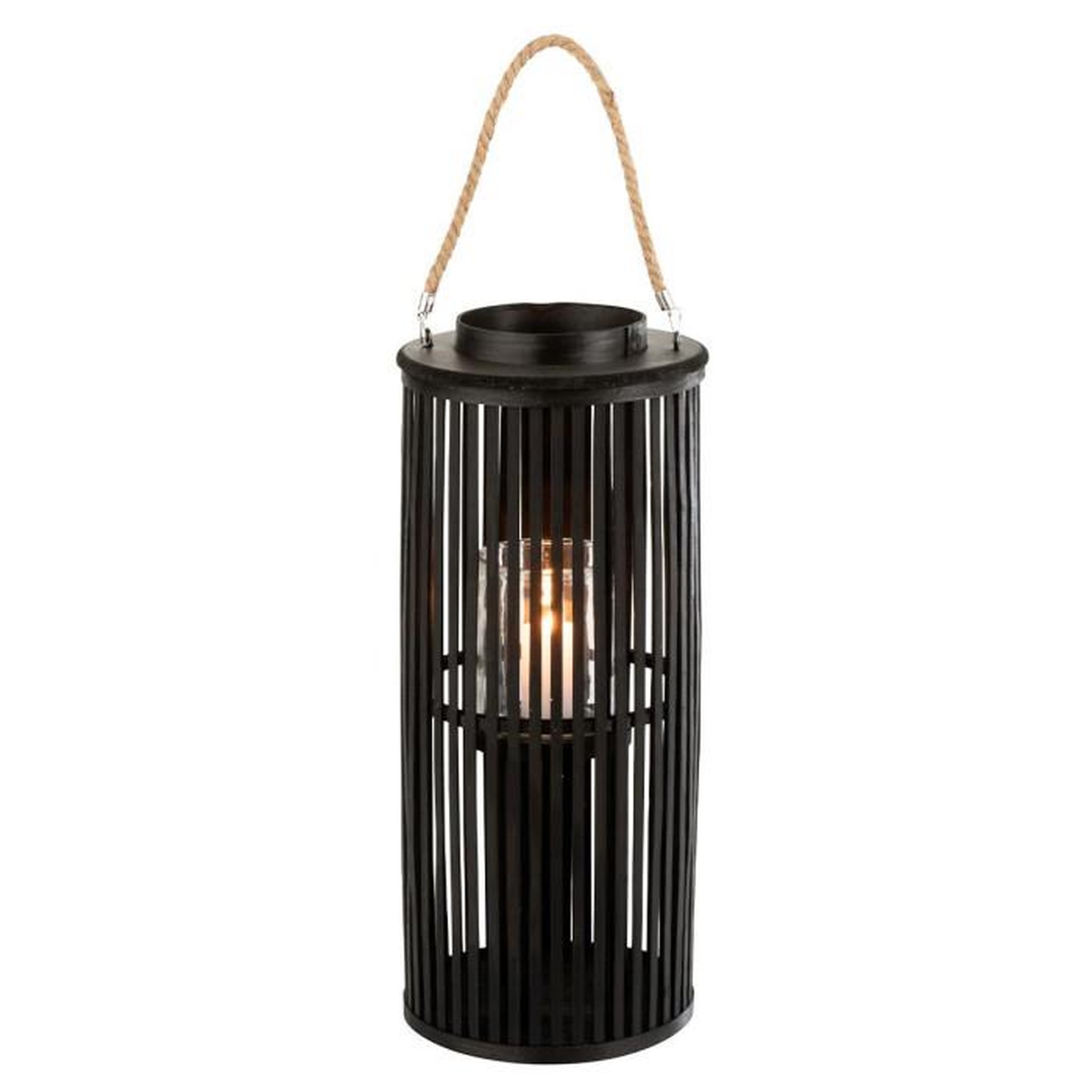 Voir la diapositive 2 : Paris Prix Lanterne Déco en Bambou  Tube  60cm Noir