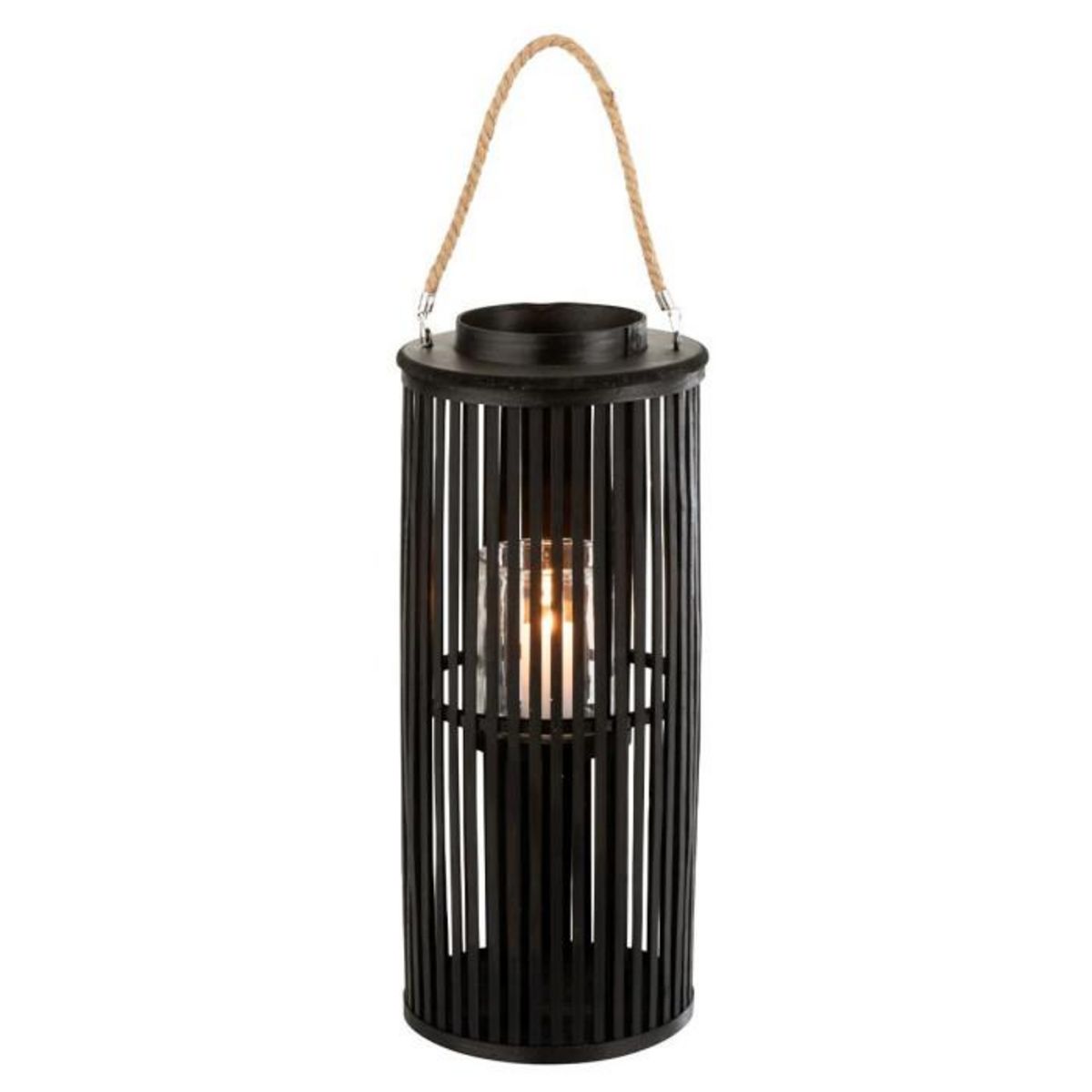 Paris Prix Lanterne Déco en Bambou  Tube  60cm Noir
