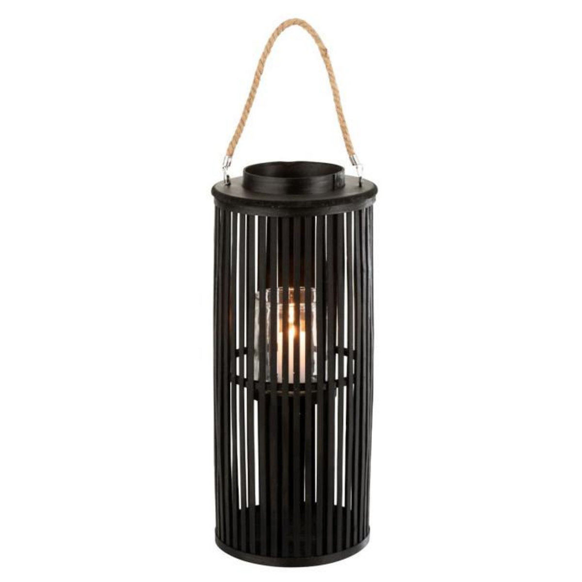 Paris Prix Lanterne Déco en Bambou  Tube  60cm Noir