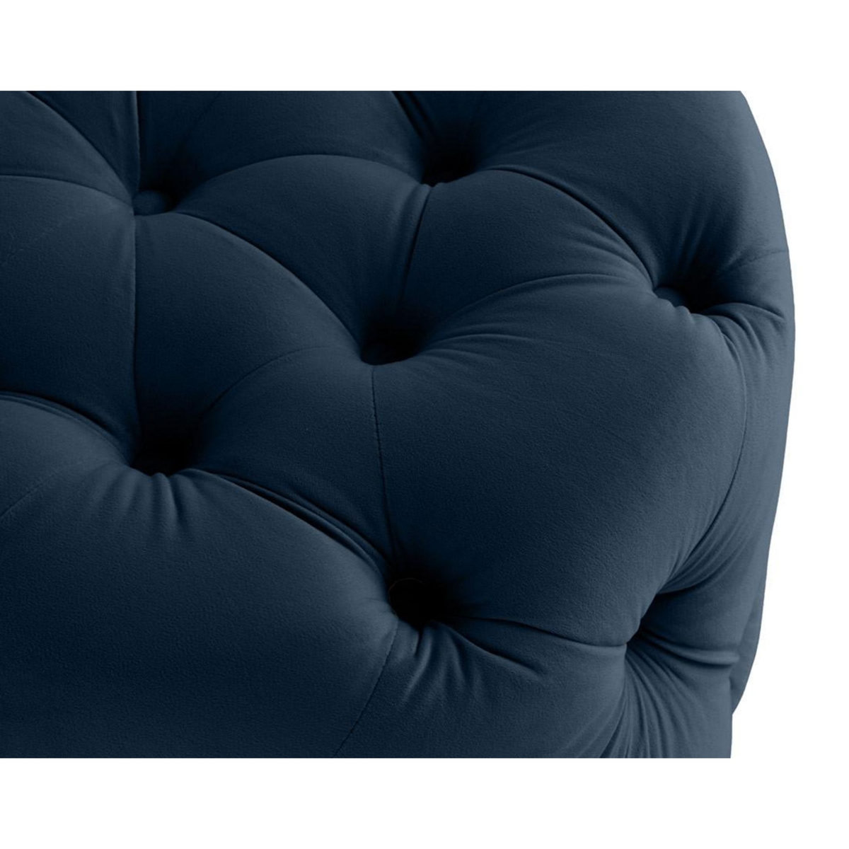 LISA DESIGN Gallata - pouf chesterfield rond - en velours