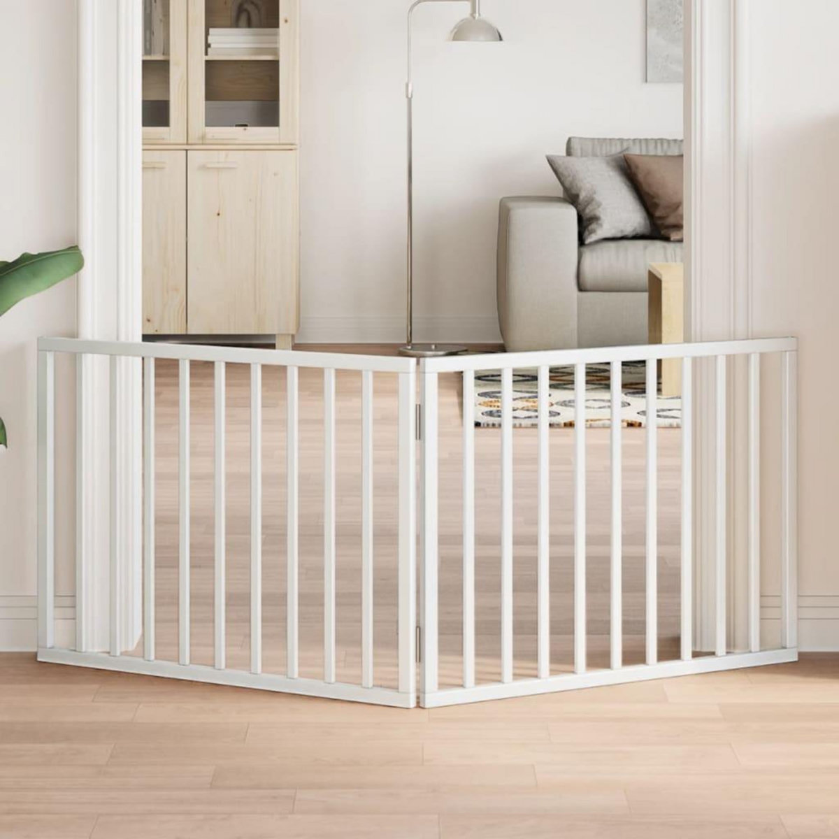 VIDAXL Barriere pour chien pliable 2 panneaux 160 cm bois de peuplier