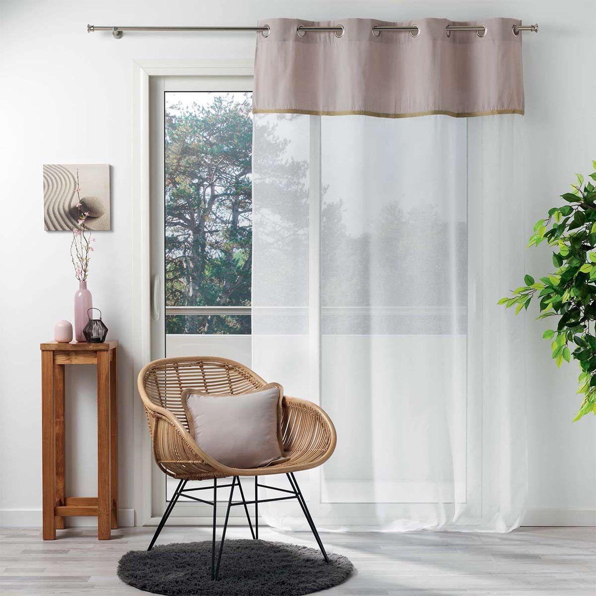 Voir la diapositive 3 : Douceur d'Intérieur Coussin déco carré  kelonia  40x40cm gris