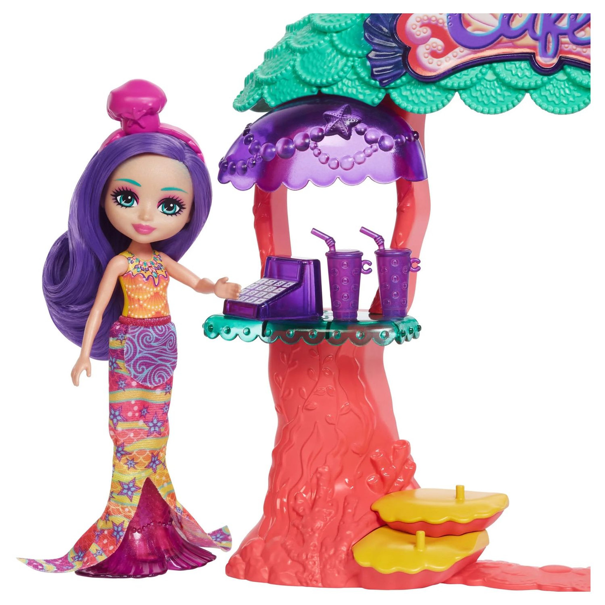Voir la diapositive 3 : MATTEL Royaume de l'océan Coffret Café Sous-marin - Enchantimals