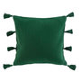 Voir la diapositive 1 : Paris Prix Coussin Déco à Pompons  Tasselina  45x45cm Vert