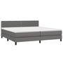 Voir la diapositive 3 : VIDAXL Sommier a lattes de lit avec matelas et LED Gris 200x200 cm