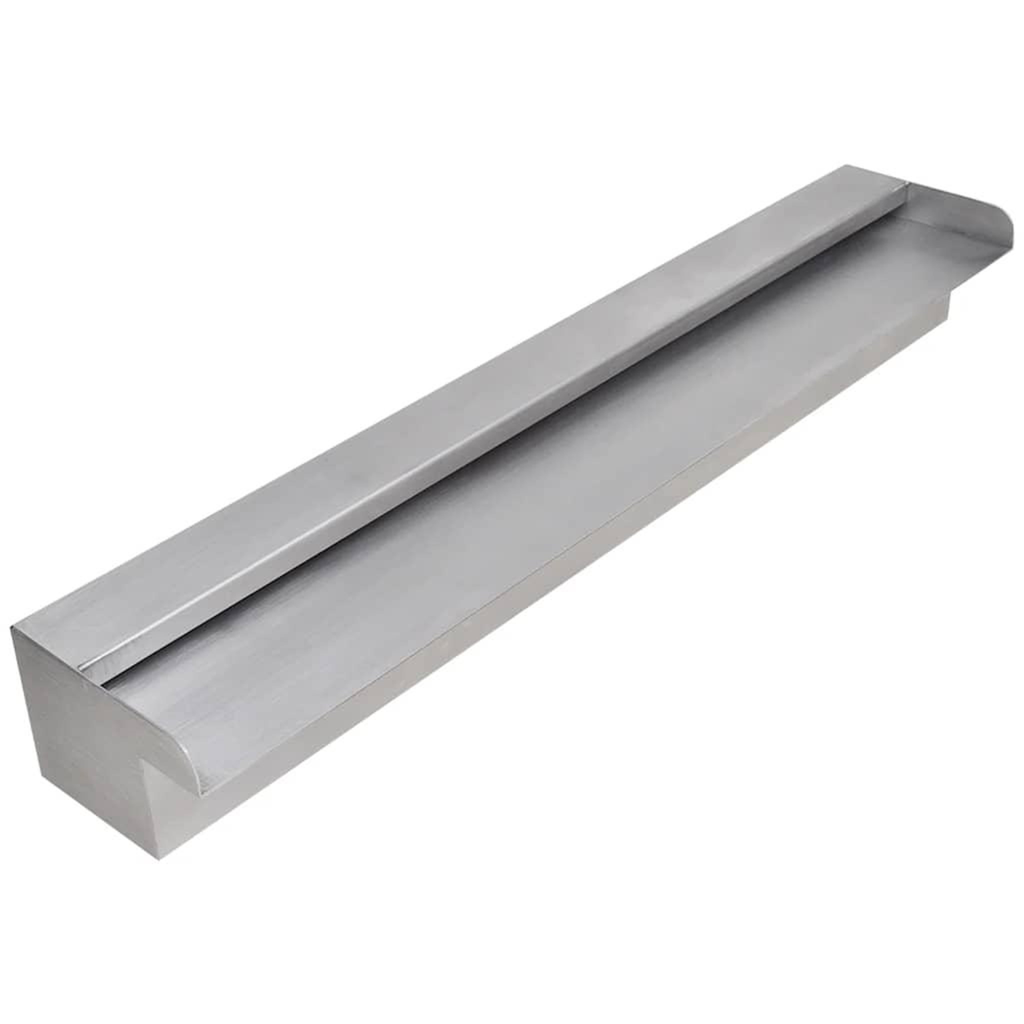 Voir la diapositive 2 : VIDAXL Lame d'eau rectangulaire 60 cm Acier inoxydable pour piscine