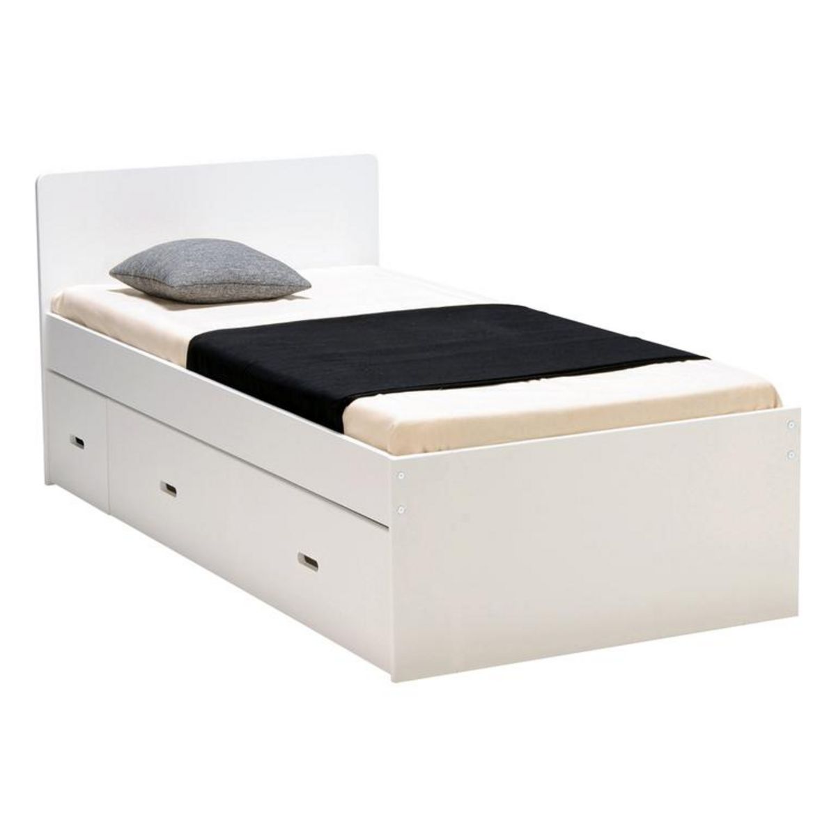 Lit enfant XENA 90 x 190 cm avec chevet et tiroir