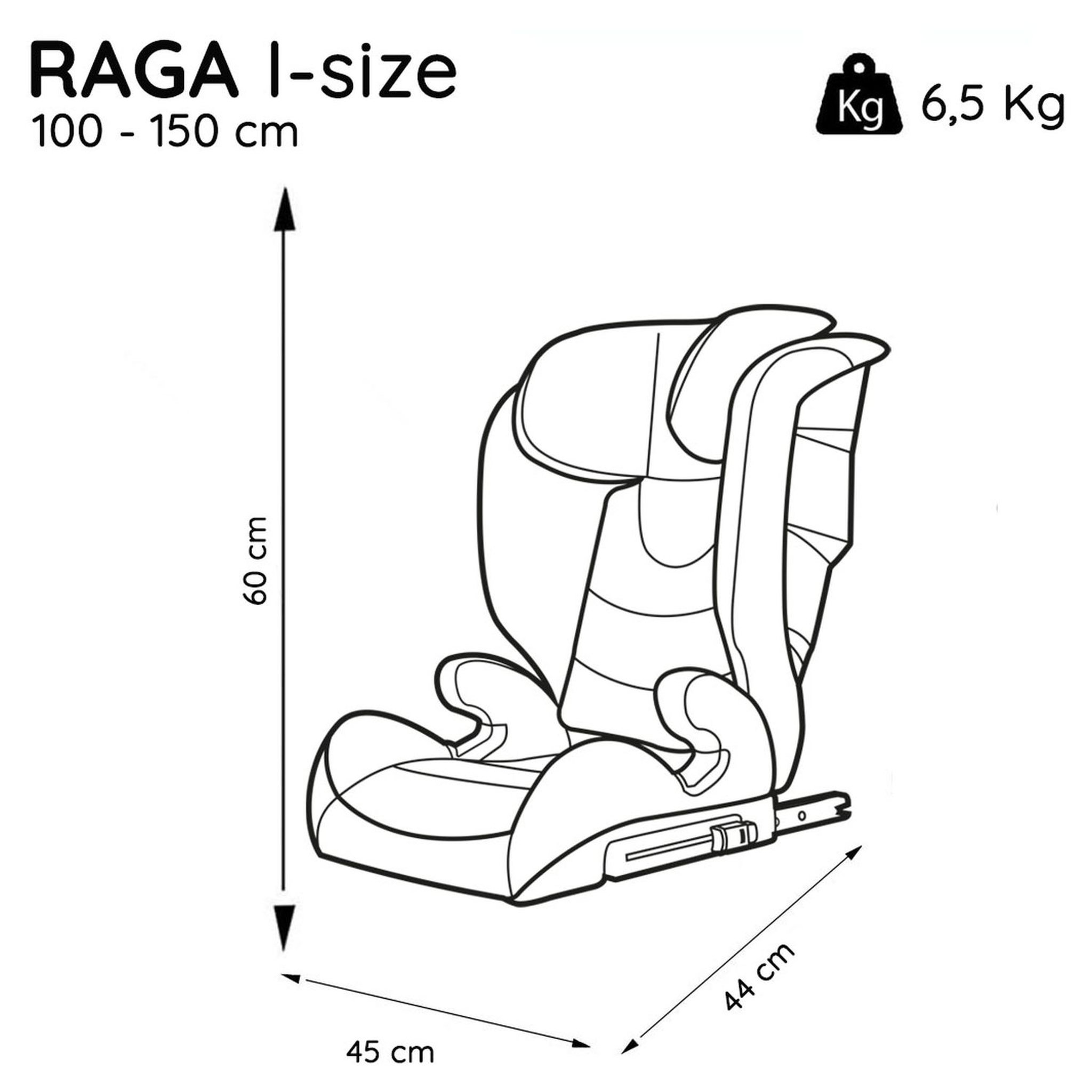 Voir la diapositive 7 : MIGO Siège auto i-Size RAGA 100-150cm
