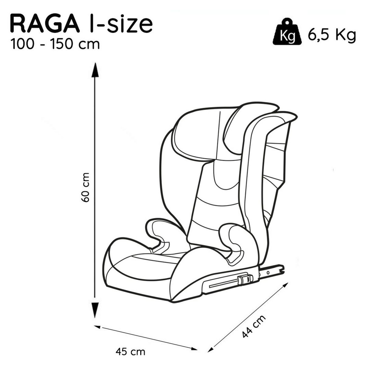 MIGO Siège auto i-Size RAGA 100-150cm