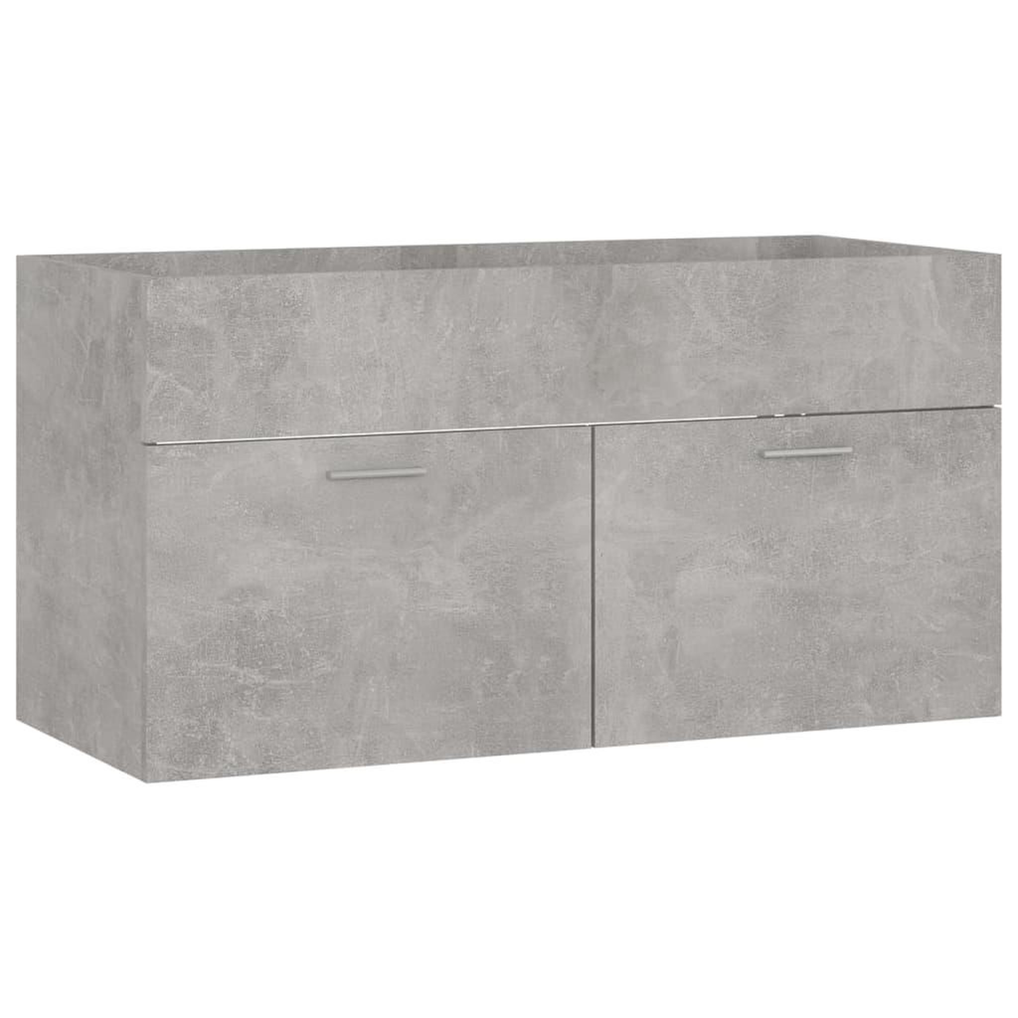Voir la diapositive 4 : VIDAXL Ensemble de meubles de salle de bain Gris beton Agglomere